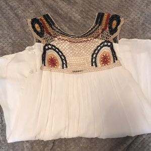 Boho wedding rehearsal dress